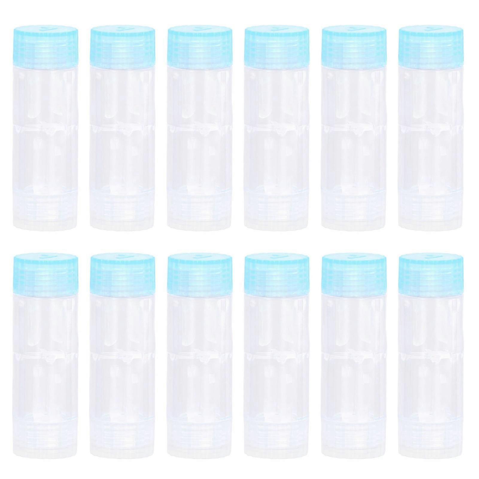 Transparent Portable ABS Contact Lens Case - 12PCS