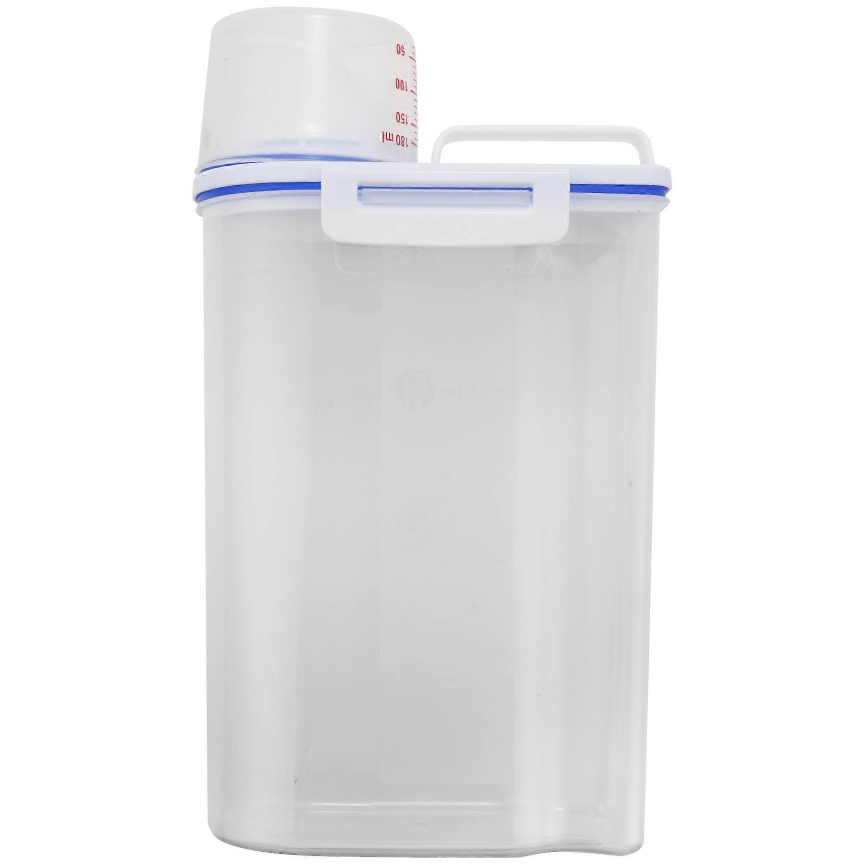 Rice Container - Airtight Dry Food Rice Container Plastic Small Rice Dispenser with Measuring Cup