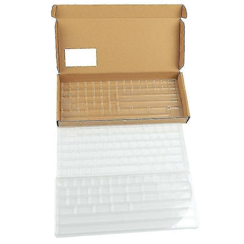 Keycap Storage Box 3 Layers Dustproof Transparent Cover With Dividers Keycap