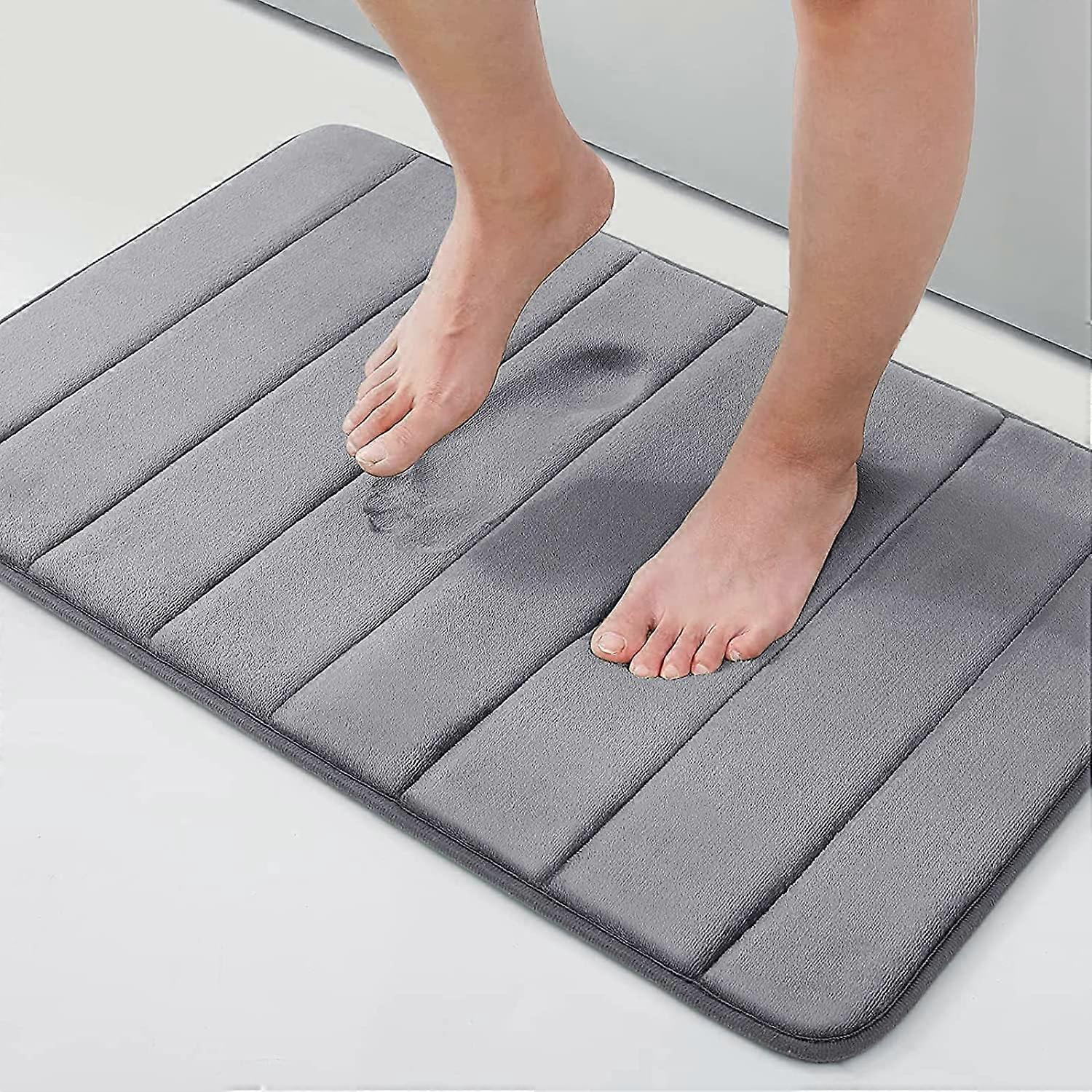 Memory Foam Bath Mat, 40 x 60 cm, Extra Soft Non-Slip Bathroom Mat