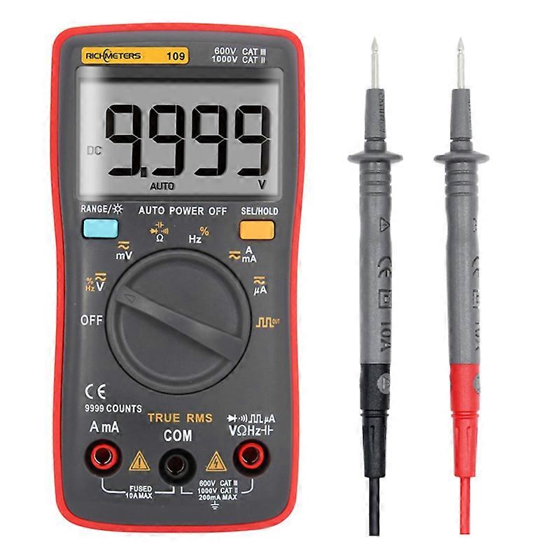 RM102Pro Digital Multimeter 6000 Counts Auto Back Light AC/DC Voltmeter Transistor Tester Frequency Diode Temperature