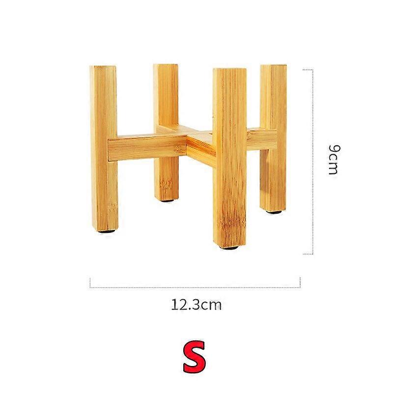 Durable Wood Planter Pot Trays Flower Pot Rack Strong Free Standing Bonsai Holder Home Garden Indoor Display Plant Stand Shelf
