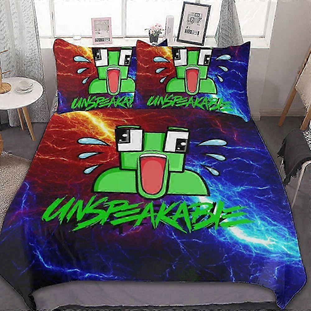 o419 Lakan Anime Unspeable Sängkläder Set, Ultra Soft Sängkläder Set Sängkläder med Påslakan Unspeable Pillo (1 Påslakan och 2 Örngott) Säng Hon