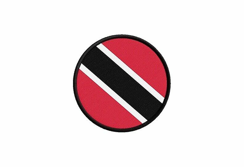 Patch ecusson flag trinite tobago prints thermosticker round round roundcarde
