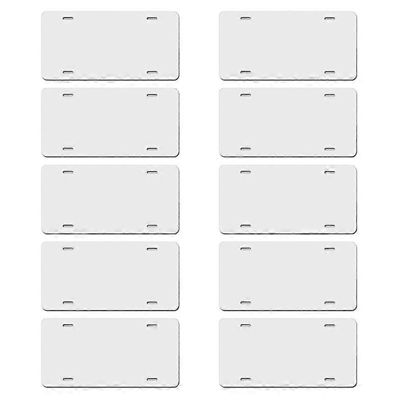 10Pcs Sublimation License Plate Blank Heat Thermal Transfer Sheet Car License Plate Tag for Car Decoration Custom,12X6In