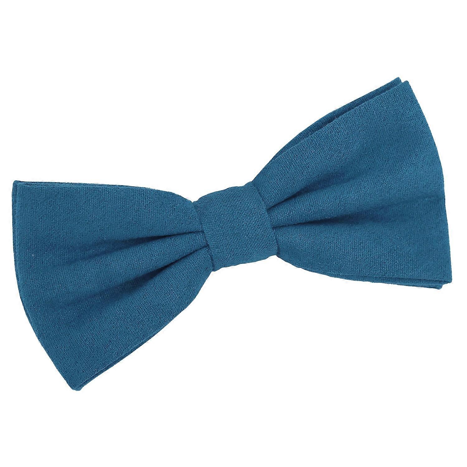 Cerulean Blue Suede Pre-Tied Bow Tie