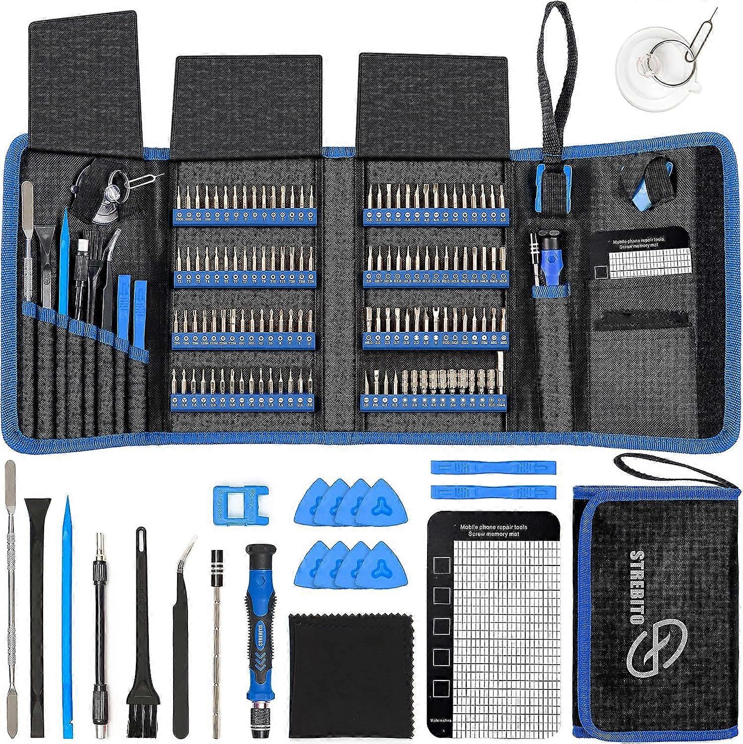 Screwdriver Sets 142-Piece Electronics Precision Screwdriver with 120 Bits Magnetic Repair Tool Kit for iPhone, MacBook, Computer, Laptop, PC, Tablet,
