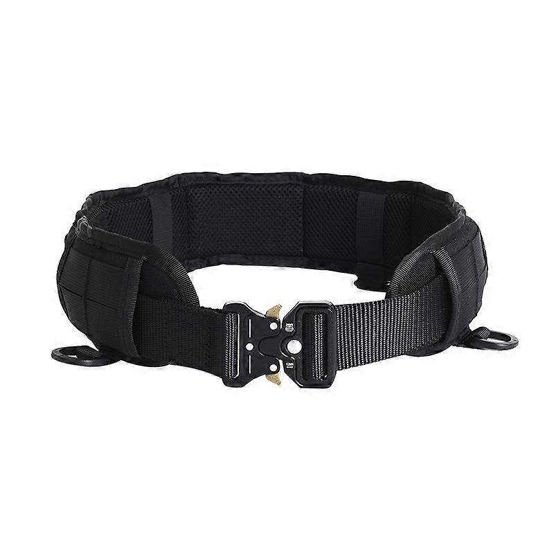 Tactical Belt Battle Belt with Quick Release Padded Combat Belt for Airsoft Paintball Black