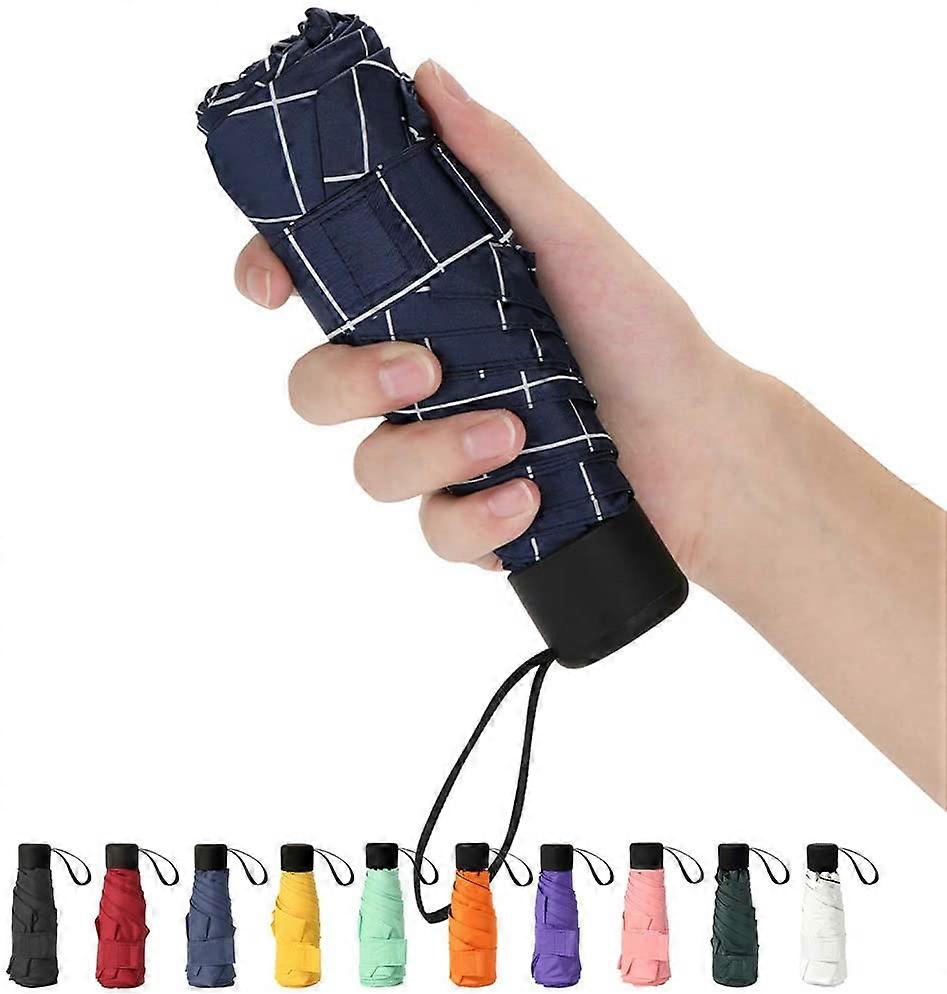 Travel Mini Umbrella, Lightweight Small Compact Set Pocket with Protective Cover