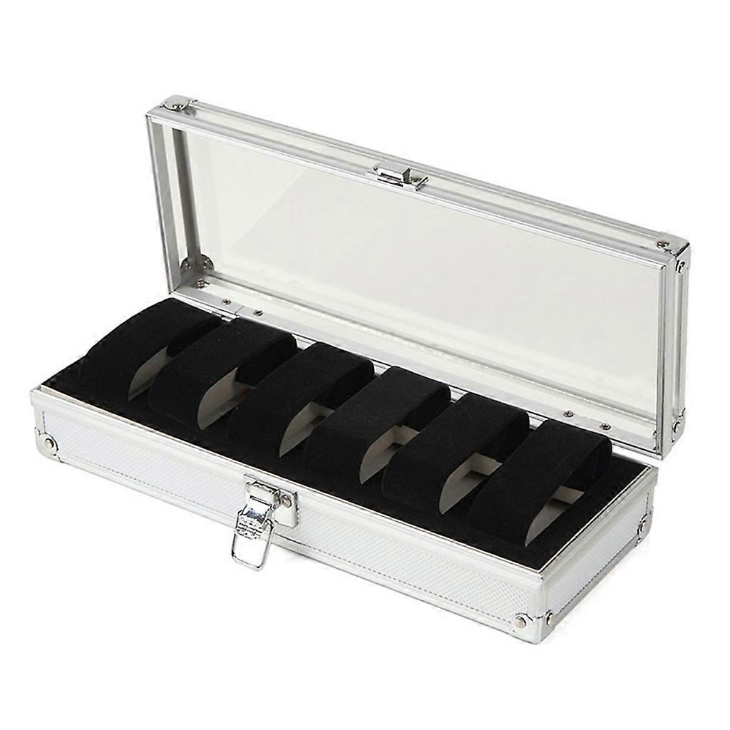 6/12-Slot Watch Display Box Watch Storage Box med stort genomskinligt lock