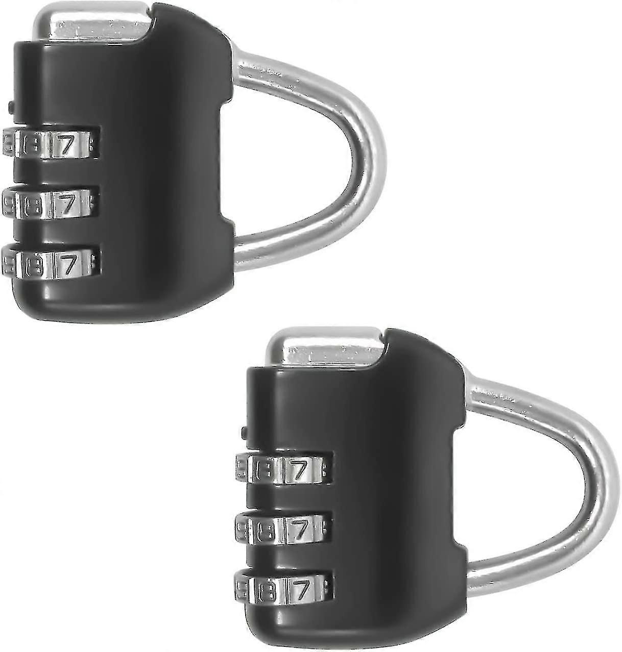 3 Digit Combination Padlock Digit Waterproof Resettable Code Locks Suitcase Combination Locks Coded Padlock Small Digit Locker Padlock(2pcs