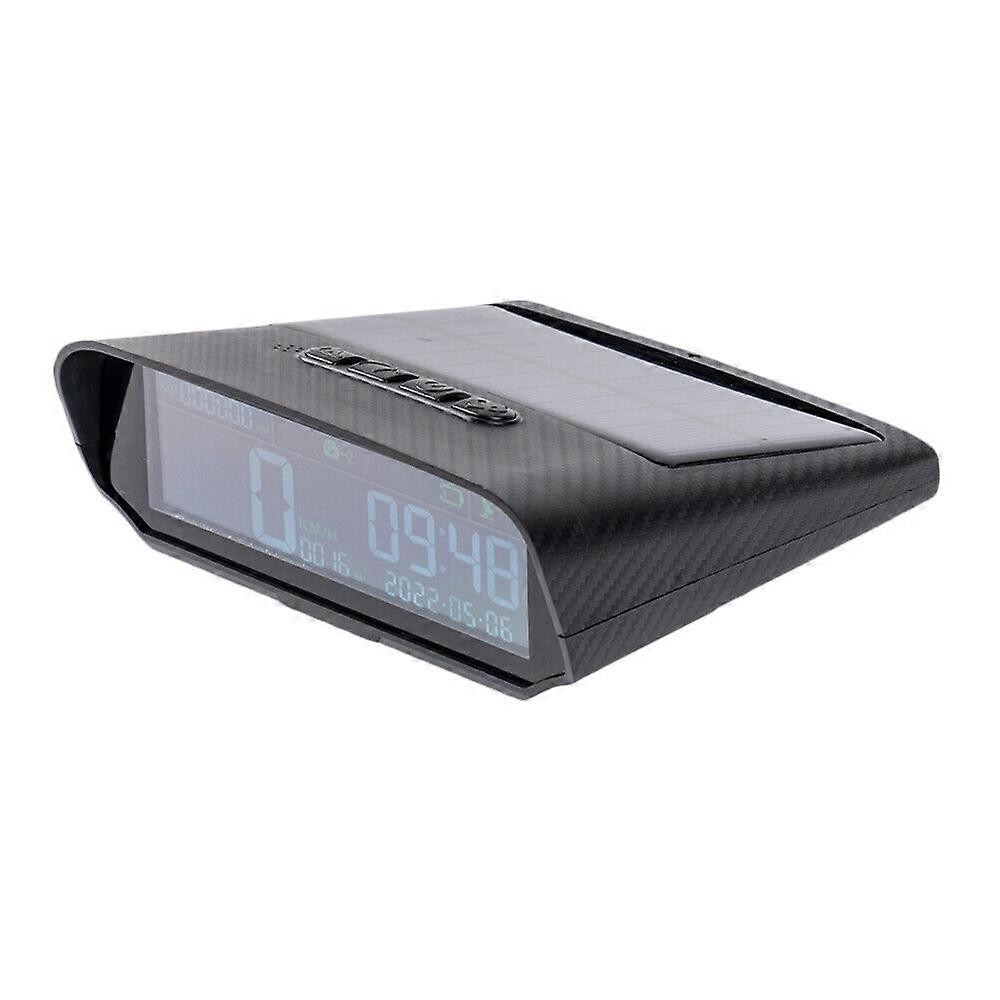 Solar Car HUD GPS Head-Up Display Digital Clock Speedometer Over-Speed Alarm Fatigue Driving Alert Altitude Mileage Display