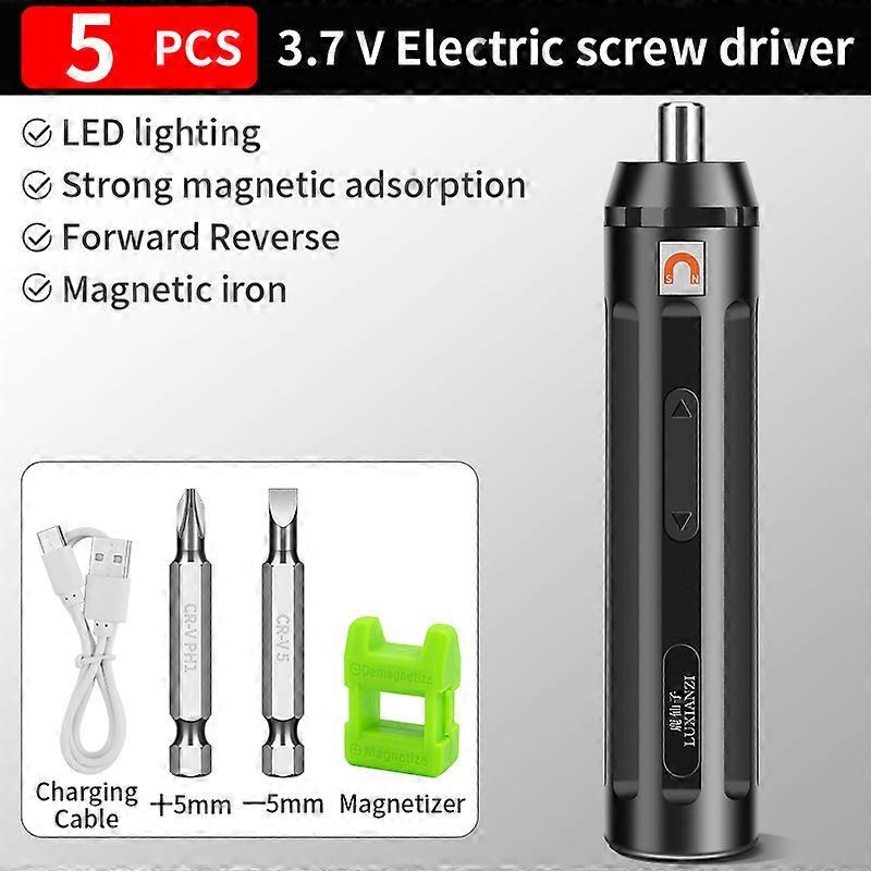 LUXIANZI Cordless Electric Screwdriver Set 6.8V Power Tool Household Combination Rechargeable Battery Mini Drill Magnetic Bit