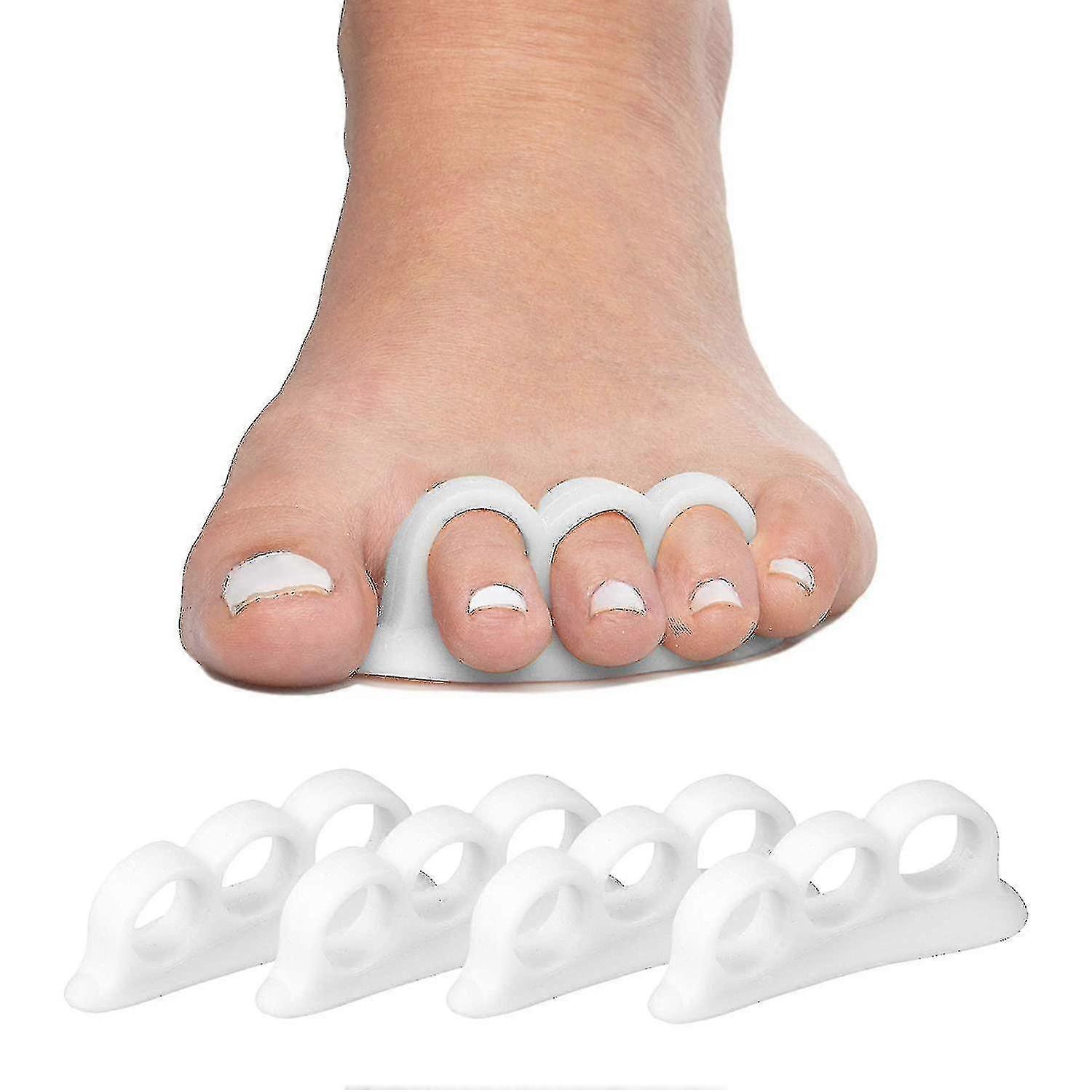 4pcs Hammer Toe Straightener And Orthotics Soft Gel Splint Reduce Foot Pain And Prevent Overlap (ruipei)
