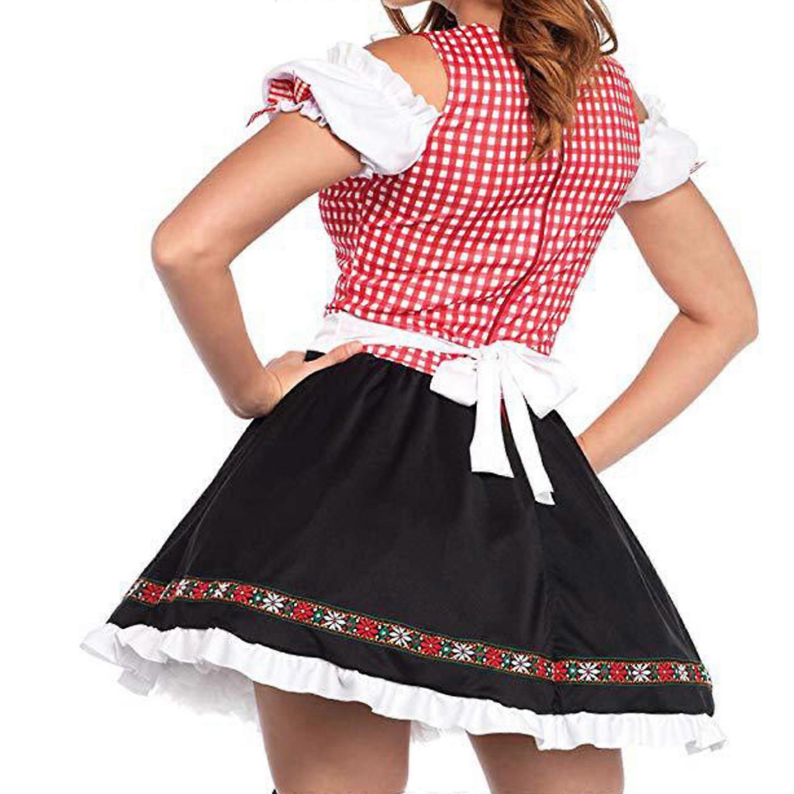 Ladies Beer Maid Oktoberfest Costume Gretchen German Heidi Wench Fancy Dress - Foto 10