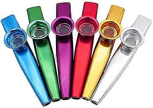 6pcs Kazoo, Multipack Kazoo Metal Kazoo Kazoo Instrument Gazoo Instruments de musique pour enfants Cadeau Accompagnement instrumental
