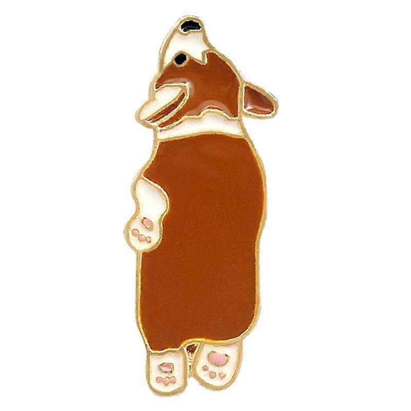 Cute Corgi Dog Enamel Brooch Pin Unisex Denim Jacket Collar Sweater Scarf Badge