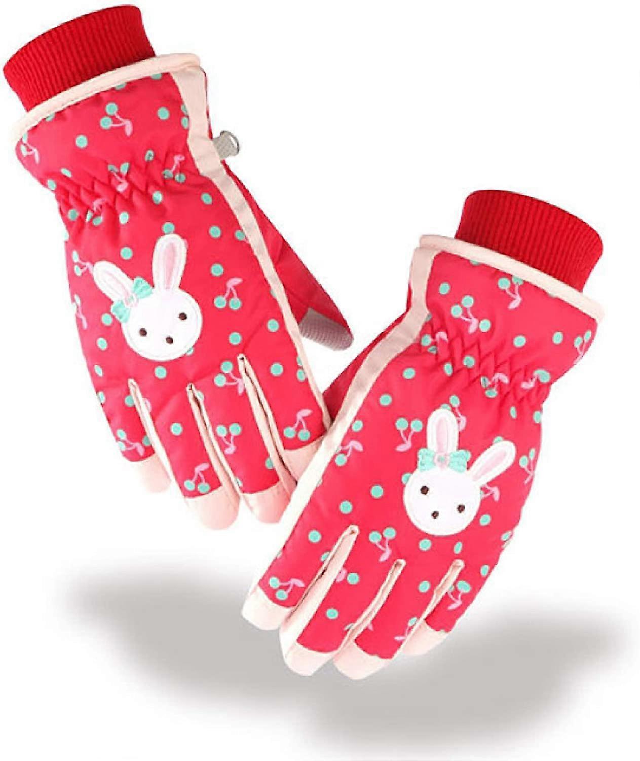 Barn Snöskidor Vinterhandskar Barn Vattentätt Kallt Väder Varma Vantar