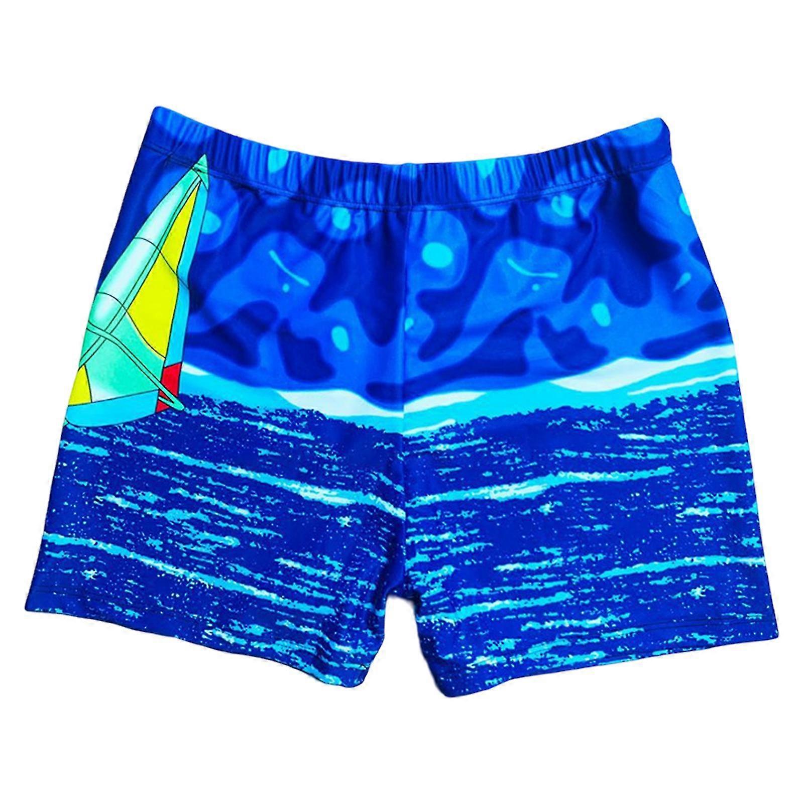 Man Shorts Loose Plus Size Polyester Flat Corner Printed Beach Shorts For Spa