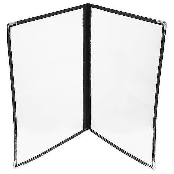 High qualityA1  1pc Transparent Menu Cover Pvc Binder Cover Durable Looseleaf Menu Folder