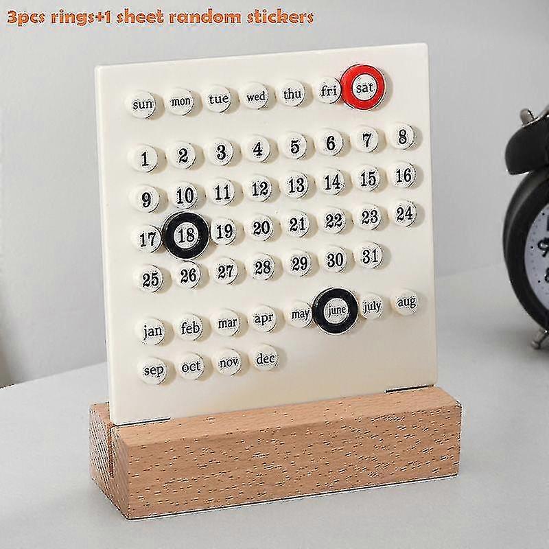 Ins الوقت تقويم الجدول الدائم لطيف دليل الاكريليك 3 حلقة مكتب التقويم تاريخ سجل Kawaii اكسسوارات المكتب اللوازم المكتبية