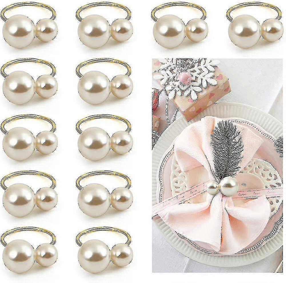 الذهب منديل خواتم مجموعة من 12، قطع الجوف المعدن حاملات خاتم منديل رسمي أو