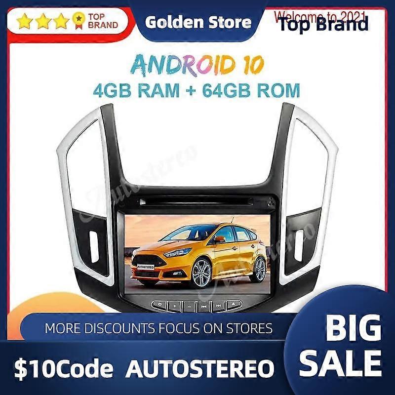 Android 12 4G+64GB Car Radio GPS Navigation For Chevrolet CRUZE 2012-2015 Auto Stereo Multimedia Player Radio Recorder Head Unit