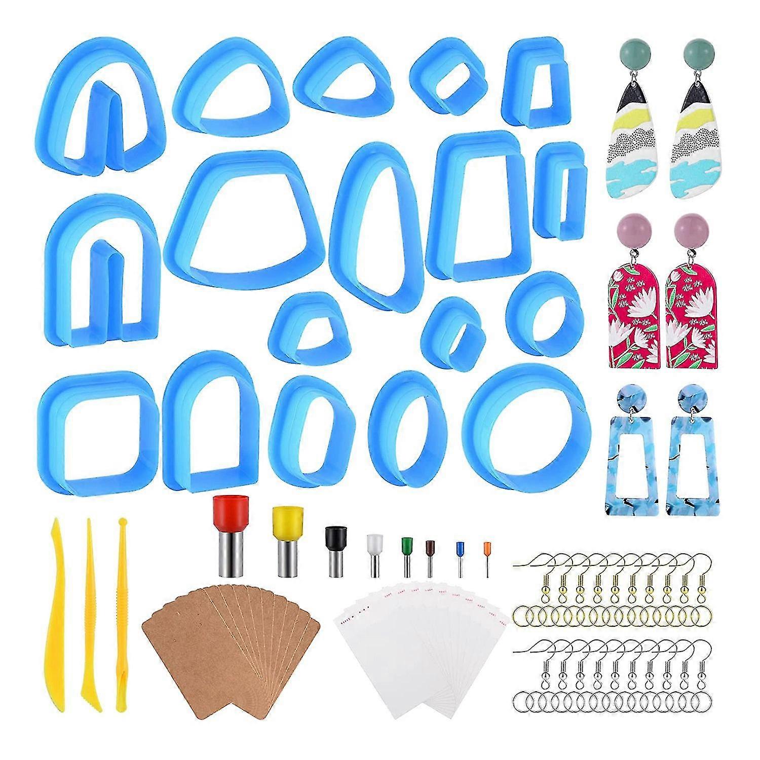 Polymer Clay , Clay Earring Clay Clay Tools Clay Sculpting Tools Clay Earring Making Kit,blue