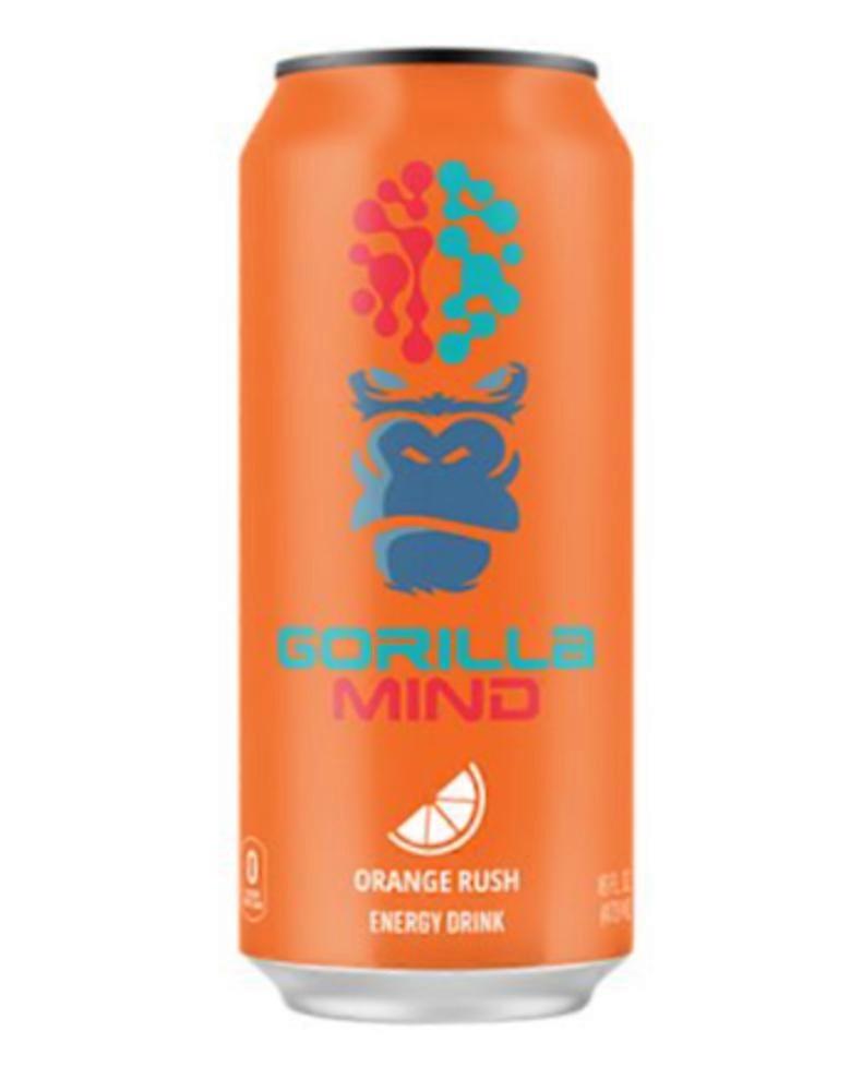 Gorilla Mind Energy Drink “ Orange Rush (12 Cans, 16 fl. oz. Each)