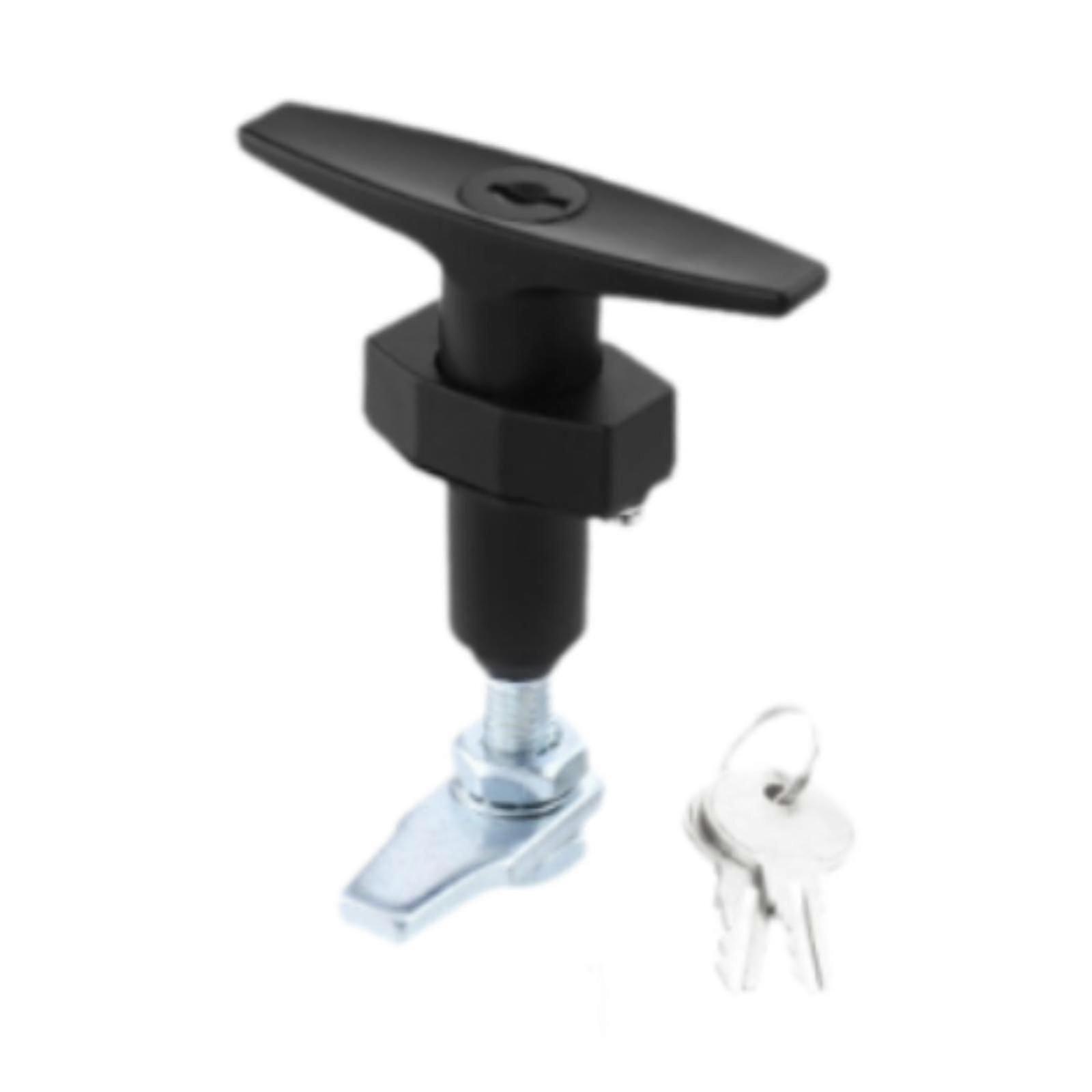 Matching Set T Handles Lock Sturdy for Trailer Cabinet Door Distribution Box 8.2x4.5x9.8 cm