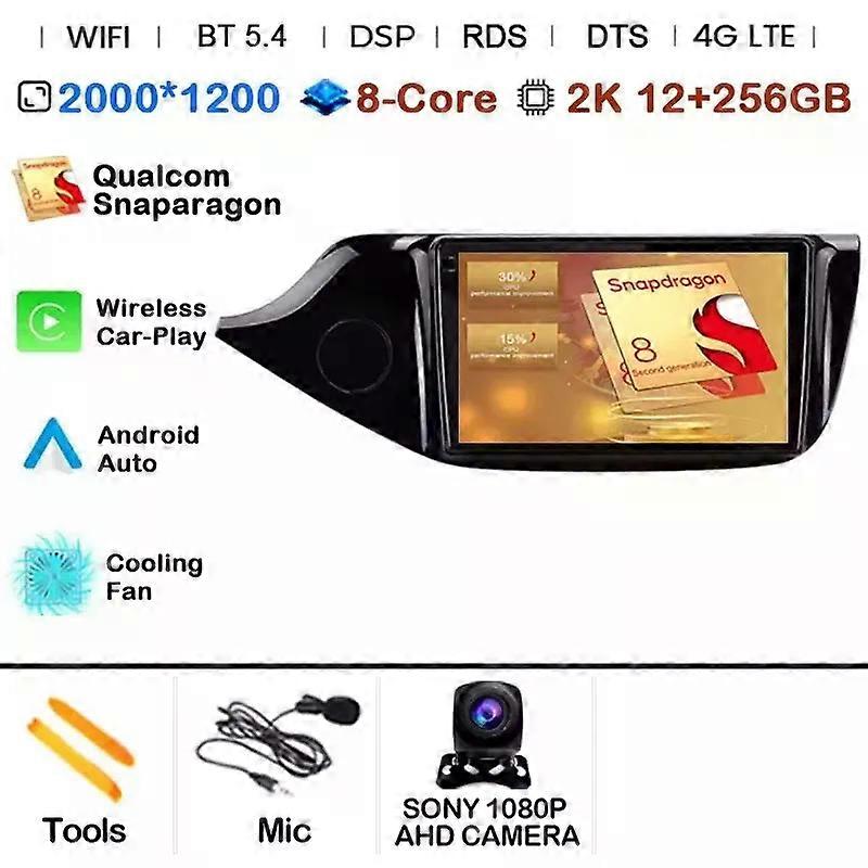 2din 4g Android 14 Dsp Car Radio Multimidia Video Player For Kia Cee'd Ceed Jd 2012-2018 Navigation Gps 2 Din Rds Carplay