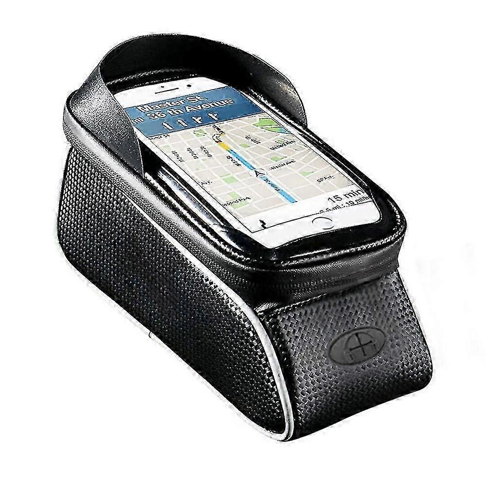 Reflective Bicycle Bag - Front Beam Bag With Touch Screen Mobile Phone Pocket And Splash Protection