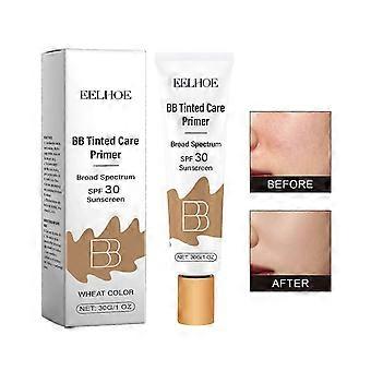 Bb getinte vochtinbrengende crème Spf 30, Bb getinte verzorgingsprimer, dekking, olievrij, tarwekleur