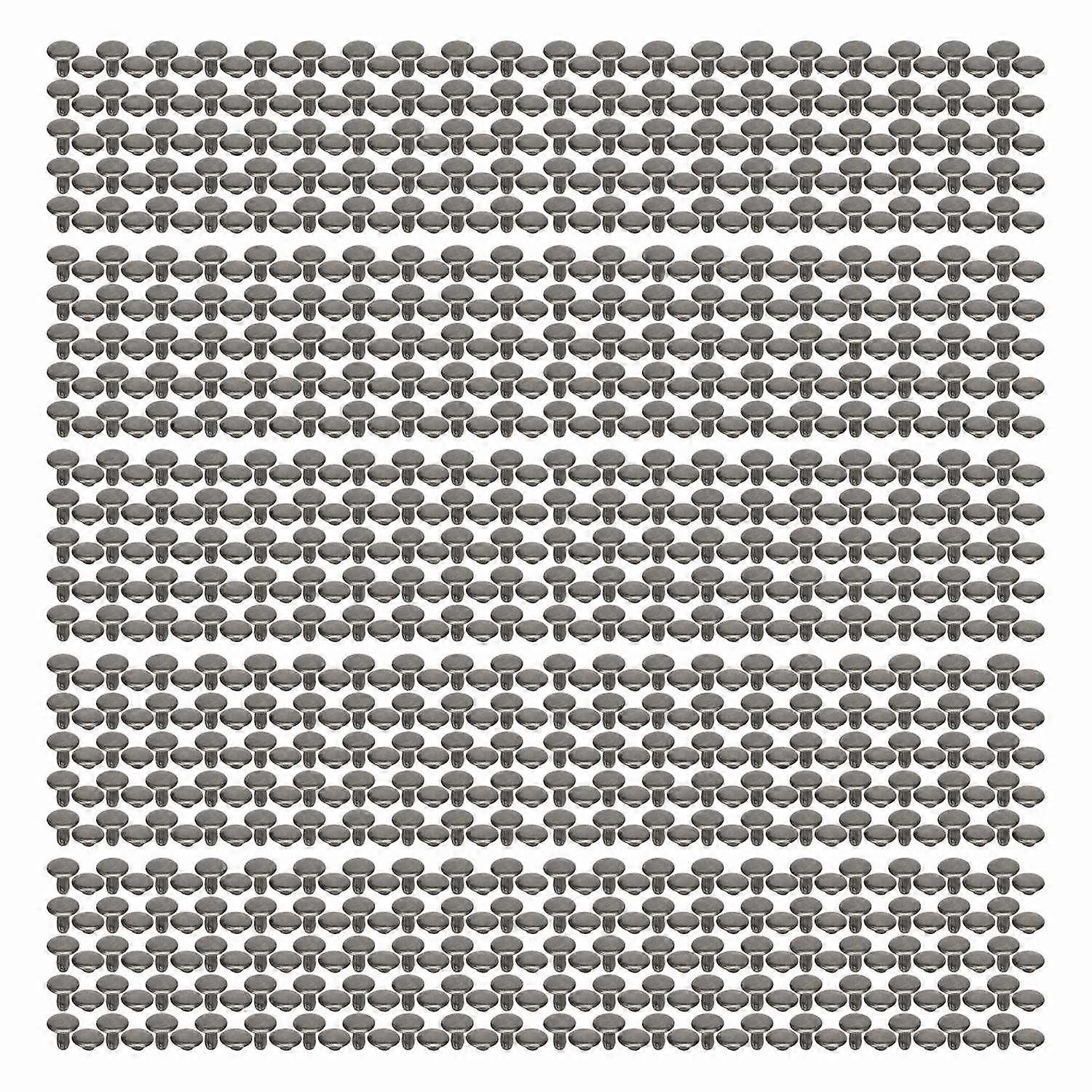 500 Sets Leather Rivets 8x8mm Electroplating Process High Hardness Iron DIY Double Sided Rivets for