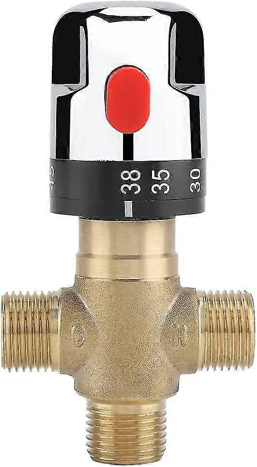حار الماء البارد خلاط صمام الصلبة النحاس ترموستاتي خلط صمام ثابت G1/2 35-45 15mm