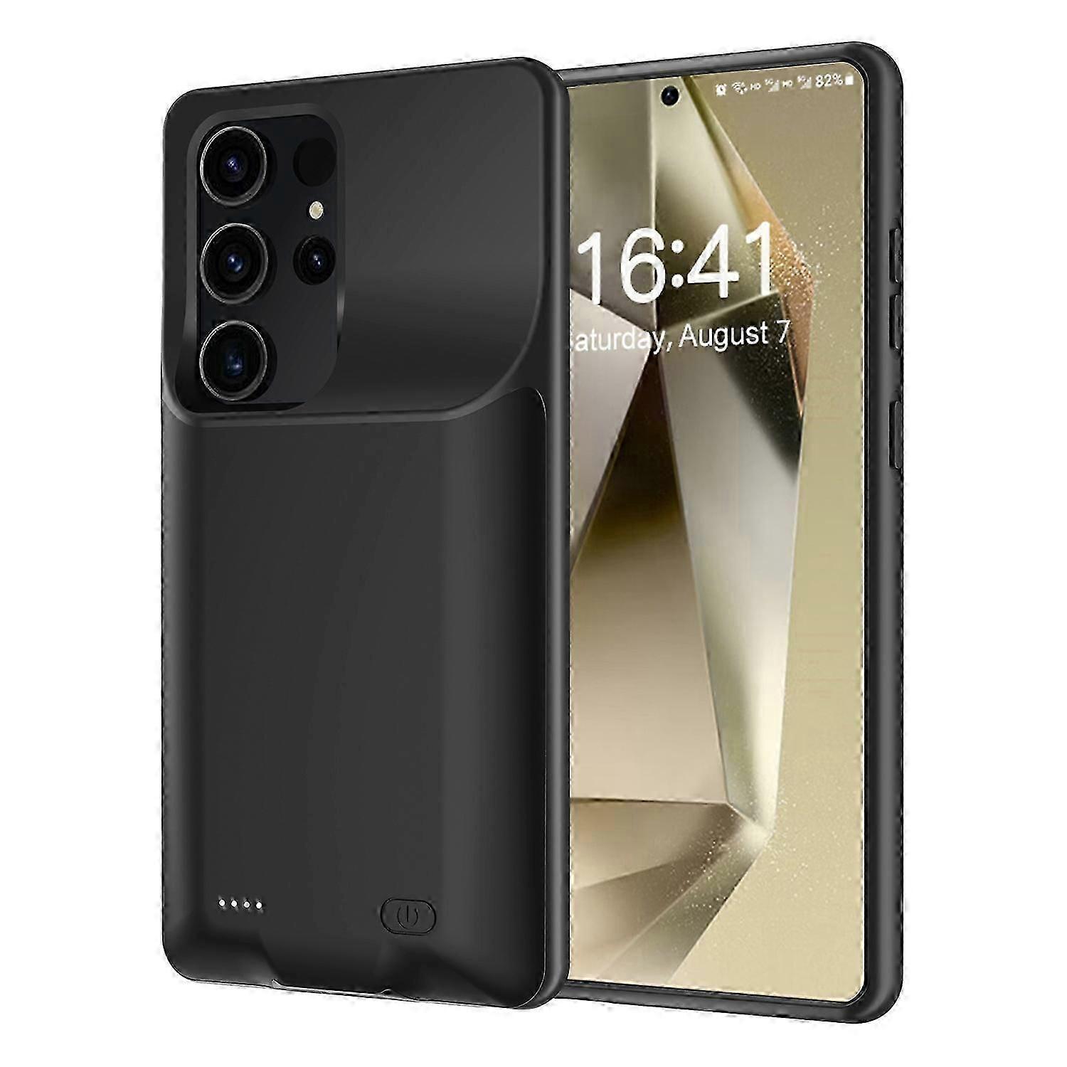 Per Samsung Galaxy S25 Ultra TPU Caricabatterie Custodia 6500mAh Batteria Ricaricabile Power Bank