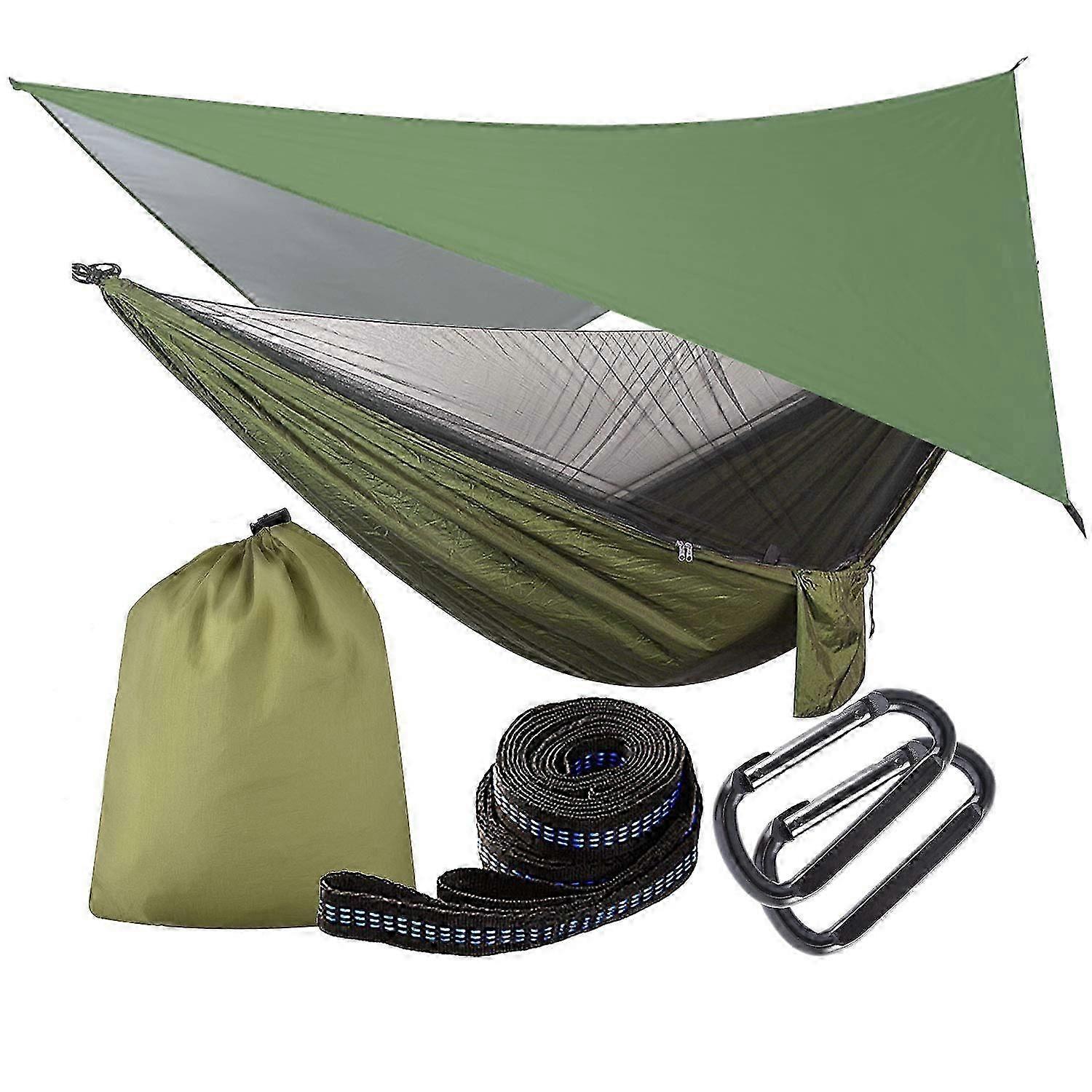 Hammock With Mosquito Net And Thick Tent Tarpaulin,travel Camping Hammock 200 Kg Load Capacity Ultralight Breathable For Outdoor -gsl