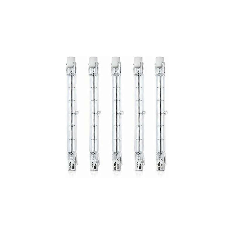 Dimmable R7S Halogen Pencil Bulb, 300W Equivalent, 5-Pack