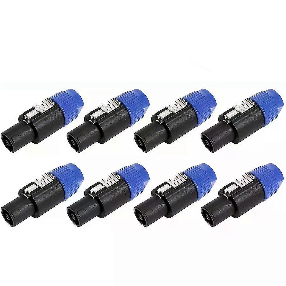 8 Pack Audio Cable Adapter Connectors 4 Pole Audio Speaker Plug Twist Lock Compatiable with Speakon NL4FC NL4FX NLT4X