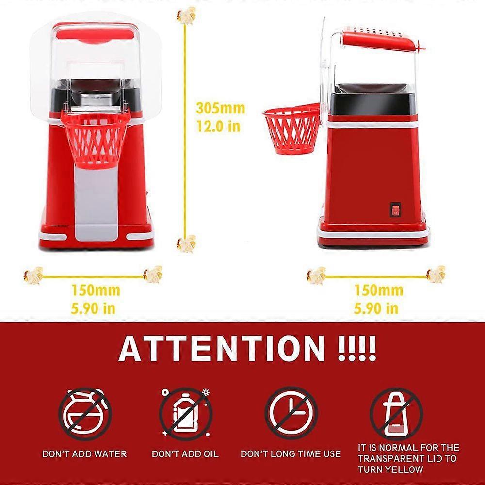 Popcorn Maker Home Popcorn Making Machine 1200W High Power Small Corn Extruder Mini Basketball Hoop Electric Popcorn Machine