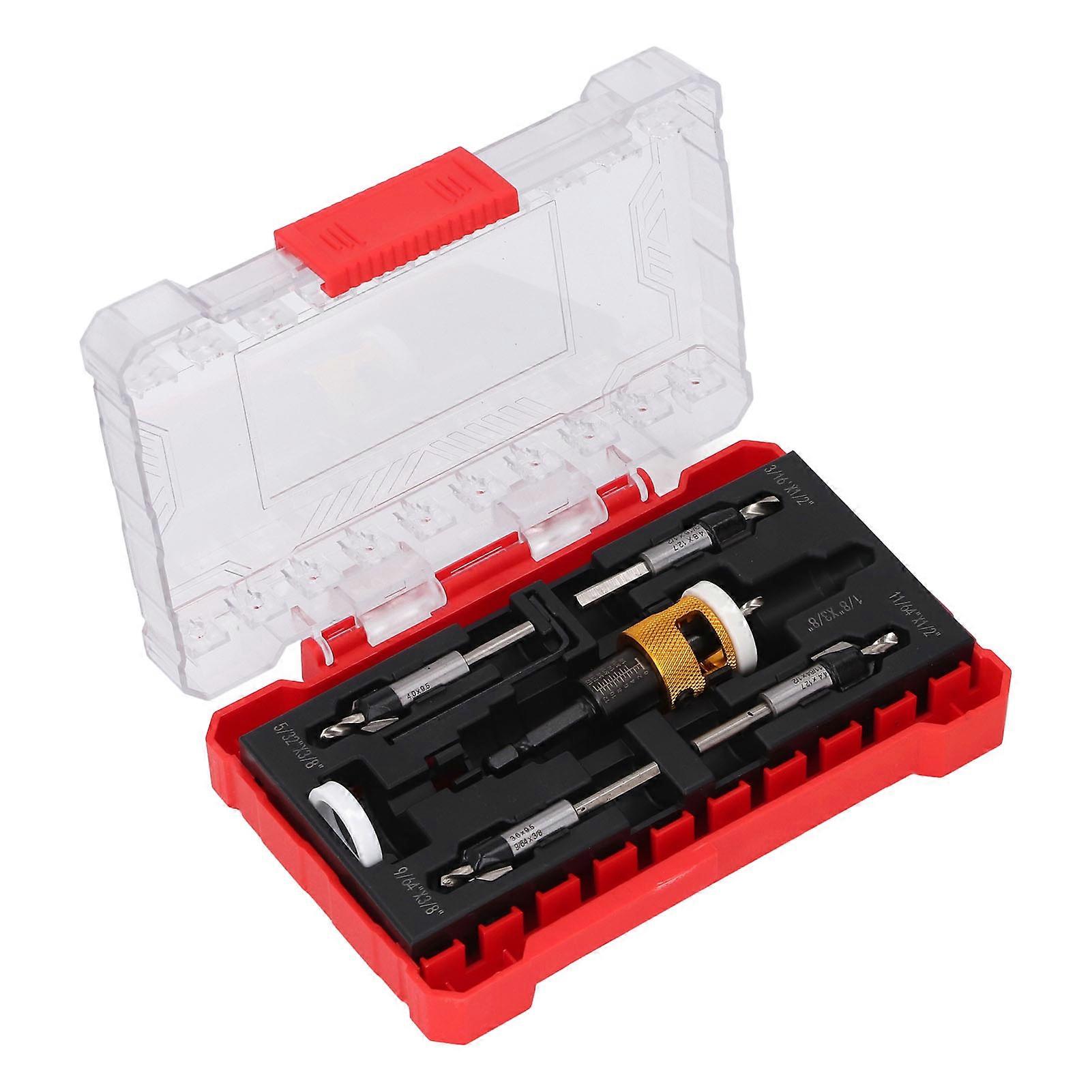 Countersink Drill Bit Set Hex Shank Aluminium Alloy Counter Sinker Drill Bit Set for Woodworking 