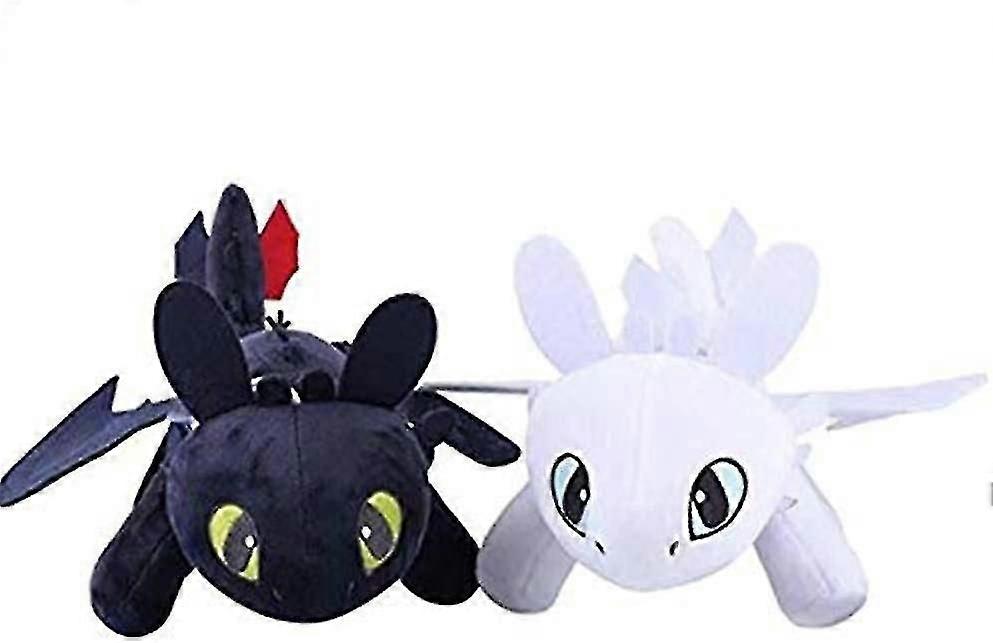 2 Pcs / Set How To Train Your Dragon 3 Toothless Light & Night Fury Soft Toy 27cm