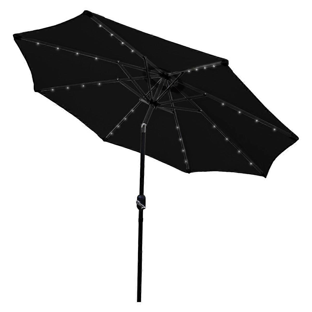 Parasol inclinable LED noir 2,7 m