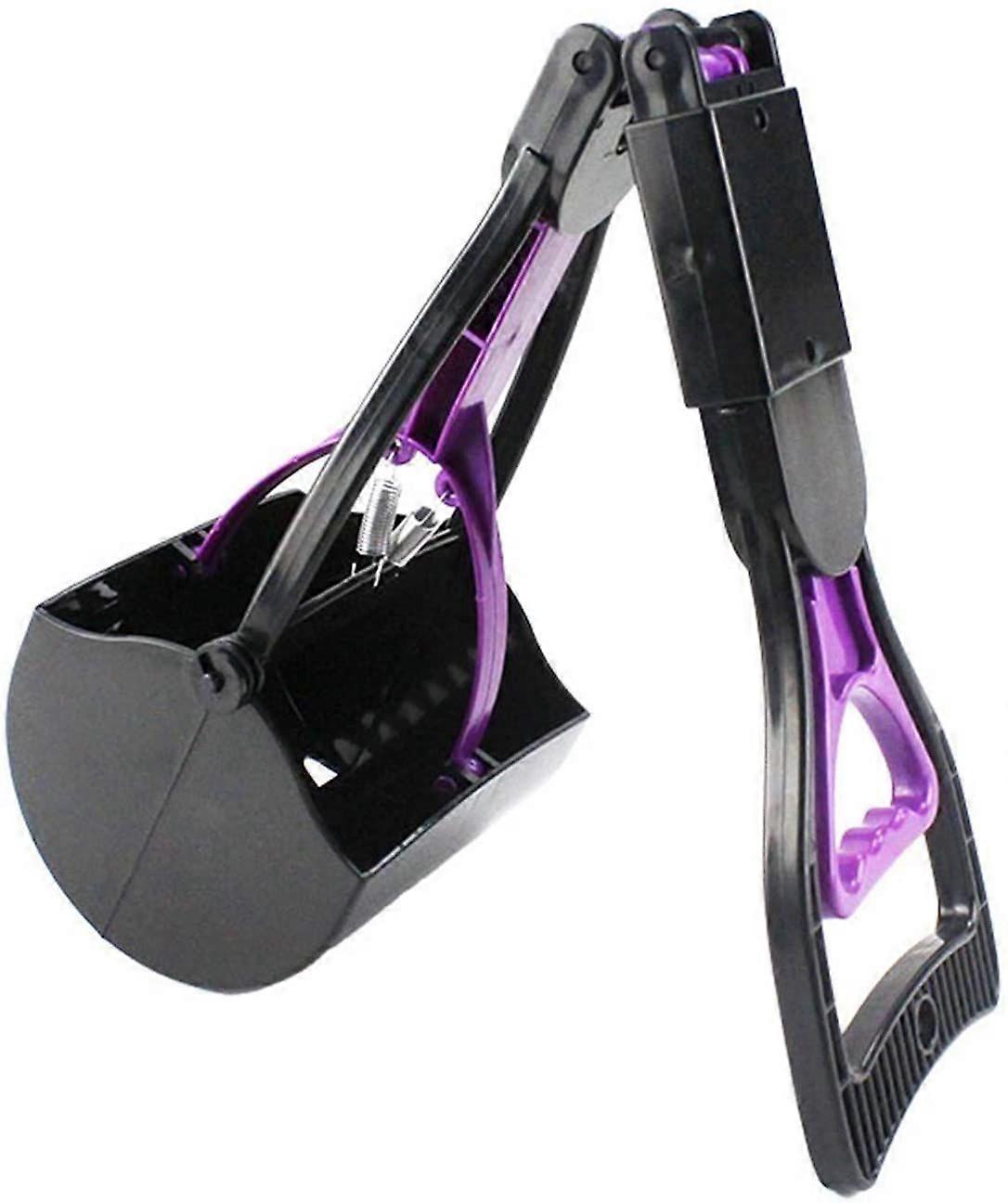 Pet Pooper Scooper للكلاب ، مغرفة Pooper للكلاب المحمولة بمقبض طويل ، أنبوب القابل للطي التقاط نفايات التقاط أشعل النار