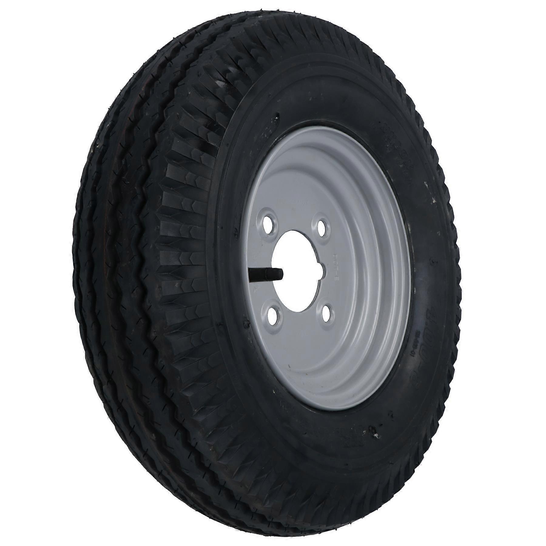 Trailer Wheel and Tyre 400 x 8" 4ply 4"pcd