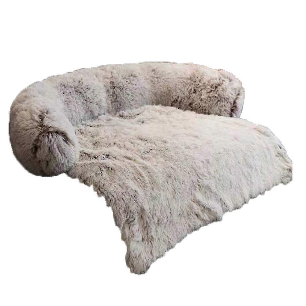 Luxurious Calming Dog Bed Mat For Scratchy Curry Pets, Comfortable Plush Surface Protects Skin, Raised Edges Provide Head And Neck Support, Perfect