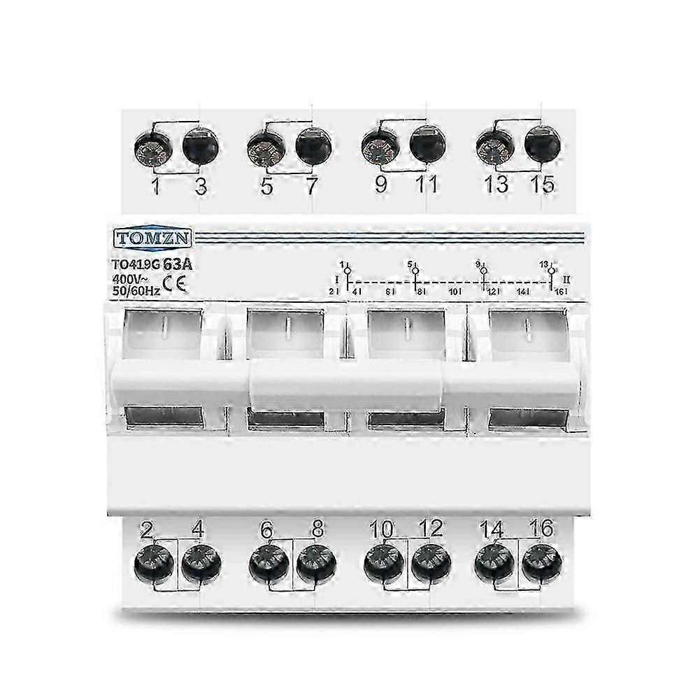 4P 63A 3 Phase Manual Transfer Isolating Switch Interlock Circuit Breaker