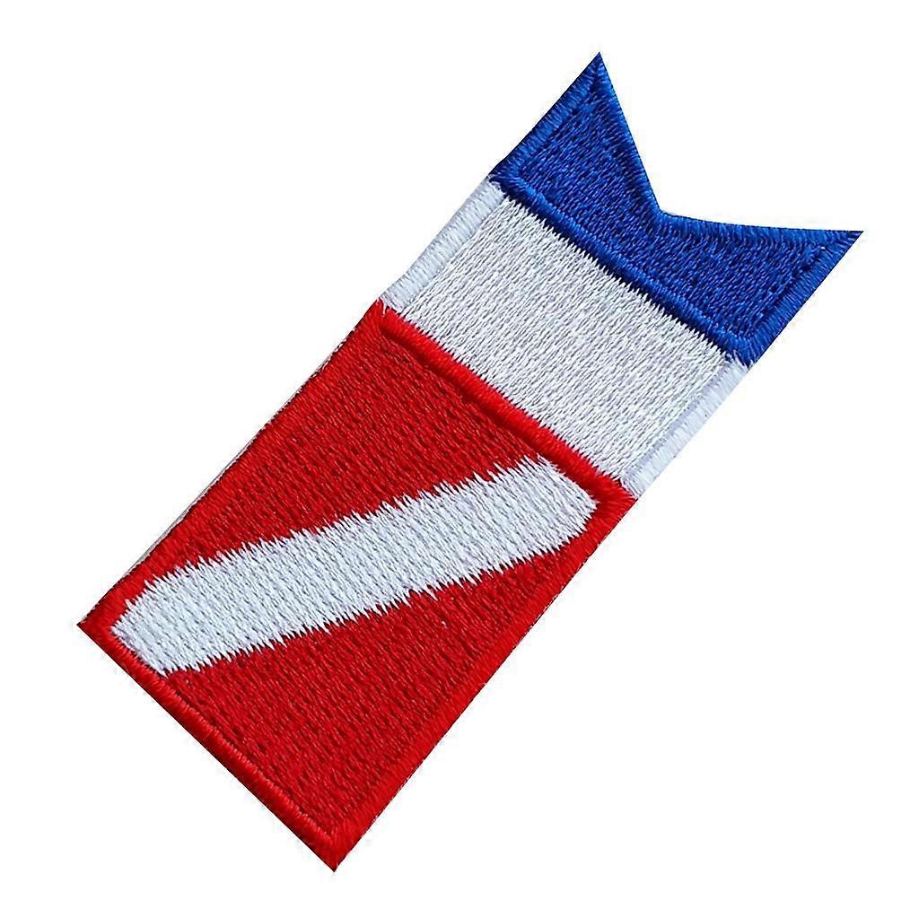 Scuba Diving Alpha Flag Diver Down Flag Patch Badge Blue White