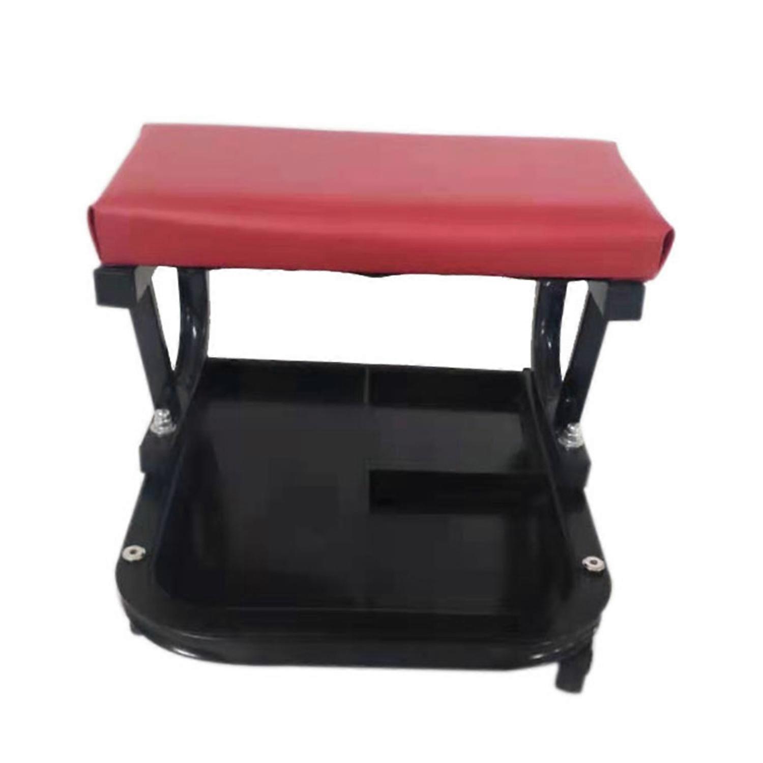 Rolling Garage Stool with Tool Tray High Capacity Sturdy Structure Comfortable Creeper Shop Seat