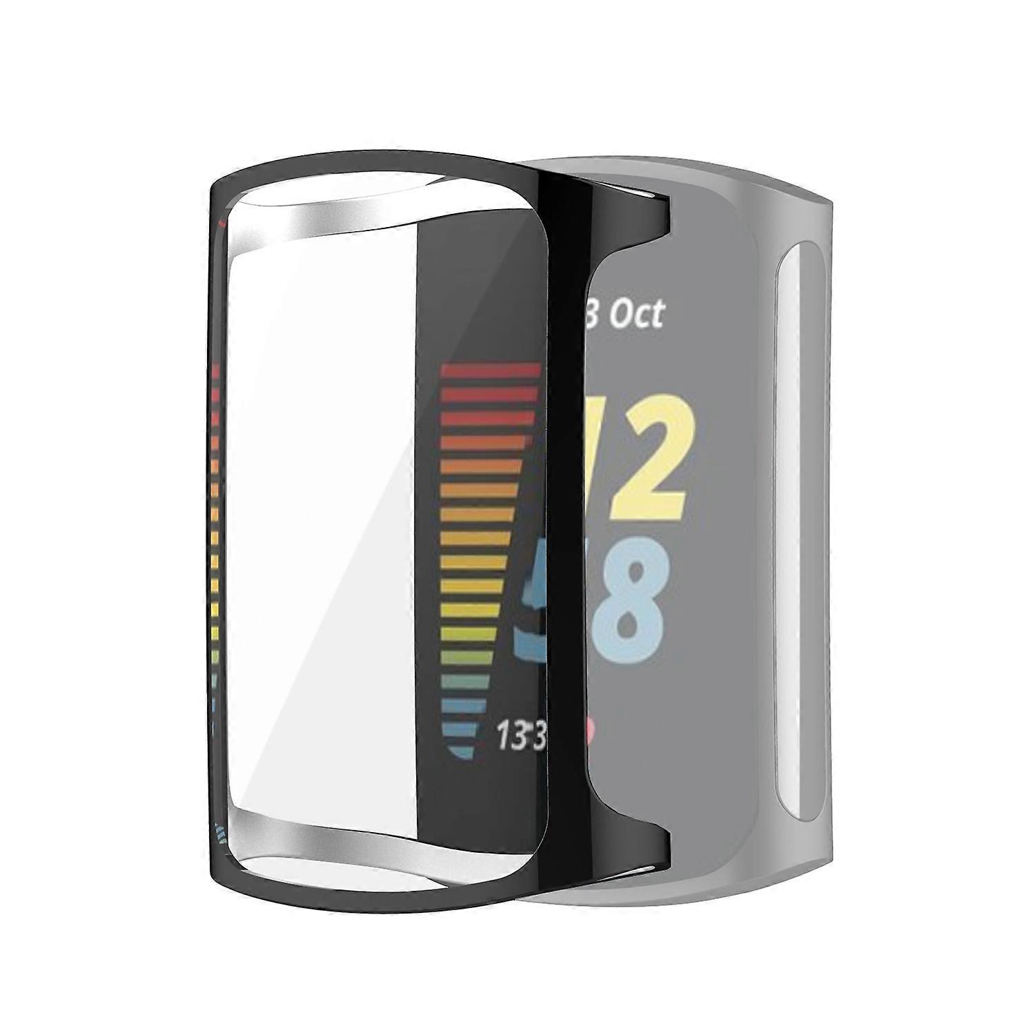 For Fitbit Charge 5 Full Coverage TPU Electroplating Protective Case Cover